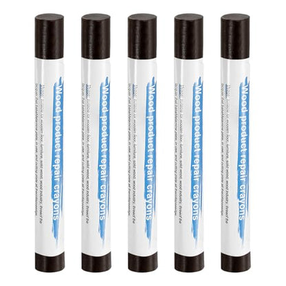 HARFINGTON 5pcs Wood Filler Sticks Wooden Wax Touch Up Furniture Repair Crayons for Scratch Hole Wood, Walnut Grain - color: Walnut Grain