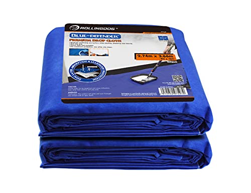 ROLLINGDOG 9 x 12 Ft Paint Drop Cloth (2 Pack)