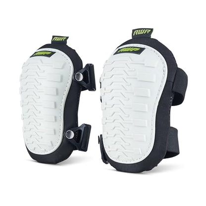 AWP Adult Knee Pads, 1 Pair, Non-Marring Cap, Black and White