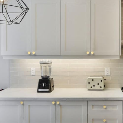 Amerdeco 10 Pack Brushed Gold Cabinet Knobs Single Hole Cabinet Pulls - color: Brushed Gold, size: Knobs