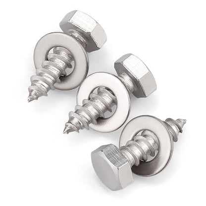 20-Sets 5/16 x 1 Hex Head Lag Screws & Flat Washers, Heavy Duty Lag Wood Screws, 304 Stainless Steel (18-8), 5/16" Bolt - size: 5/16 x 1