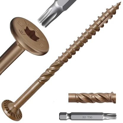#14 x 4-1/2 Inch Wood Structural Lag Screws - size: #14 x 4-1/2"