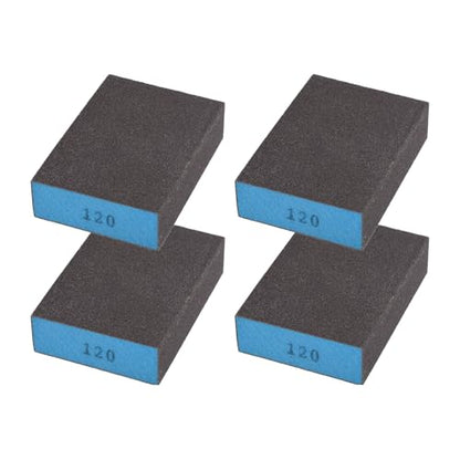 4Pcs 120Grit Sanding Sponges, Wet Dry Sanding Blocks - size: 120Grit