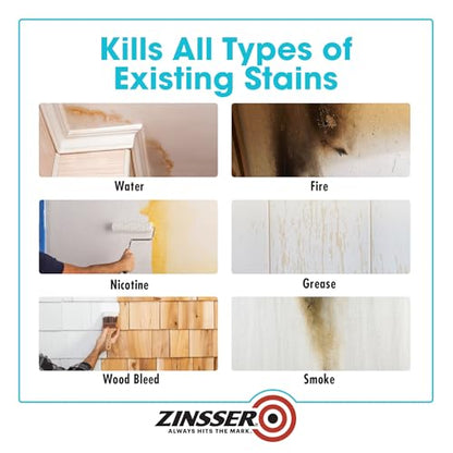 Zinsser 377938-2PK Stain Killing Primer, Gallon, 2 Pack - size: 64 Fl Oz (Pack of 2)