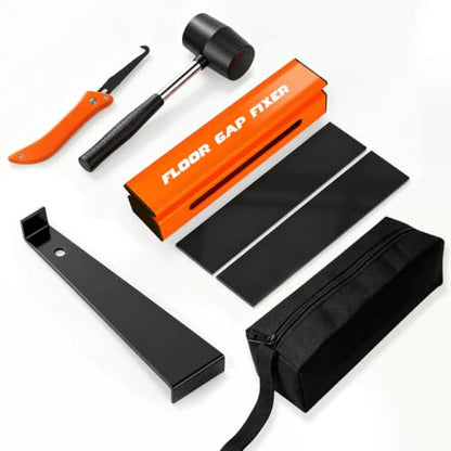 Floor Gap Fixer Tool Kit for Laminate Floors with Storage Bag & Nano Pads