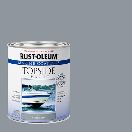 Rust-Oleum Marine Battleship Gray Topside Boat Paint - color: Battleship Gray, size: 32 Fl Oz (Pack of 4)