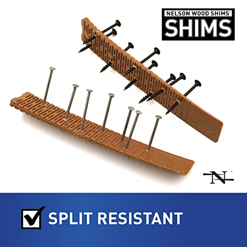Composite Shims & Wedges for Leveling – Waterproof (24 Pack) 8-Inch Heavy Duty Durable Wood & Plastic Shims for Leveling Toilets, Windows, Cabinets, Decks, Tables & Furniture Levelers - Made in USA