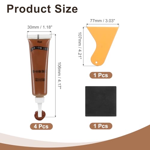 uxcell Wood Repair Kit,4Pcs Touch Up Filler Wood,Light Safflower - color: Light Safflower
