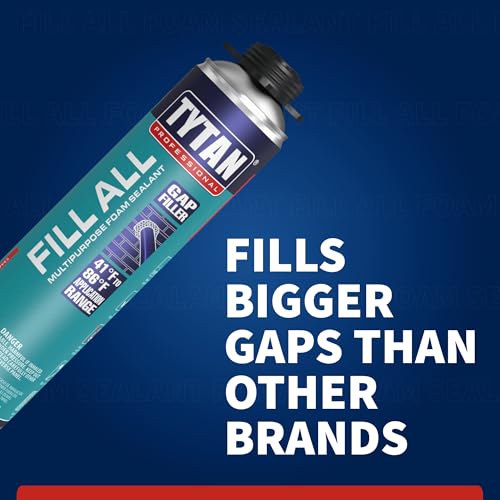 TYTAN Professional Fill All 1 Pack 24 oz Expanding Foam Sealant – Gap & Crack Filler for Windows, Doors & Walls, Air Seal, Waterproof Polyurethane Foam (1x24 oz), Gun Not Included - size: Gaps & Cracks Foam, style: 1 Pack