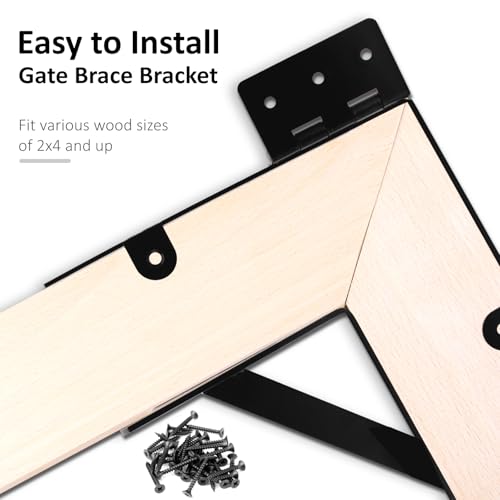 Anti Sag Gate Kit Heavy Duty Gate Hardware Kit for Wooden Gate Fence - size: 1 set