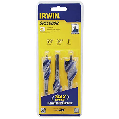 Speedbor IRWIN Tools 1877241 SPEEDBOR MAX Wood Drilling Bits, 4-inch3-Piece Set