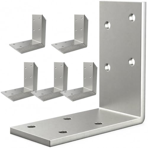 3"x3" Heavy Duty L Brackets, 90 Degree Galvanized Corner Brace, 25 Pcs - size: 3" x 3" x 1.5" (25 Pcs)