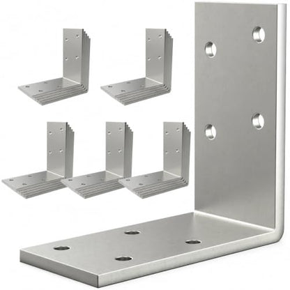 3"x3" Heavy Duty L Brackets, 90 Degree Galvanized Corner Brace, 25 Pcs - size: 3" x 3" x 1.5" (25 Pcs)
