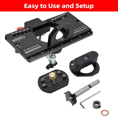 GOINGMAKE Metal Concealed Hinge Jig with Quick Clamp,35mm Cabinet Hinge Jig
