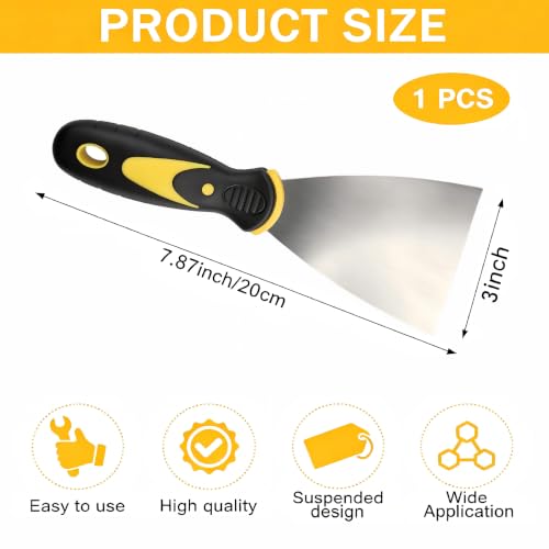 1pcs 3in Putty Knife Scraper Spackle Knife Tool for Repairing Drywall - size: 3 in