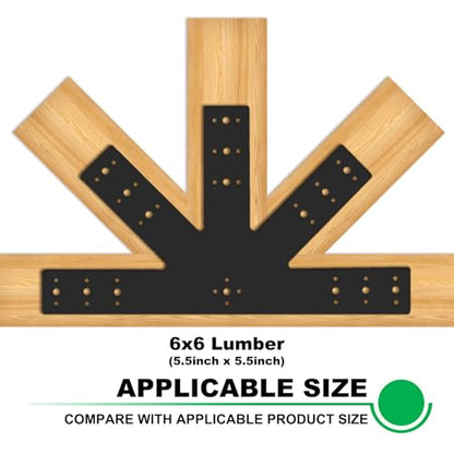 24x13.5 Gable Plate Pergola Truss Roof Plate Connector Black