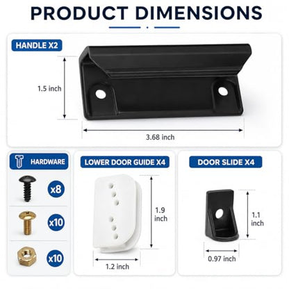 DK100-A Shed Door Tune-Up Kit for Arrow Shed Sliding Doors, Black - color: Black