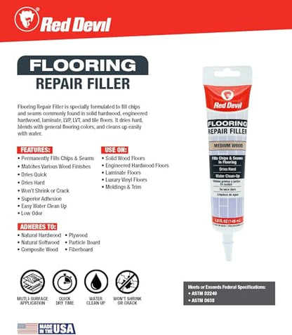 Red Devil 056055 Flooring Repair Filler, 5 oz., Dark Gray, 4 Pack - color: Dark Gray, size: Pack of 4