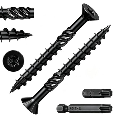 Wensilon 5/16 * 3" Black Deck Screws (1pcs) 2lbs 8x75mm - color: Black, size: 5/16*3"