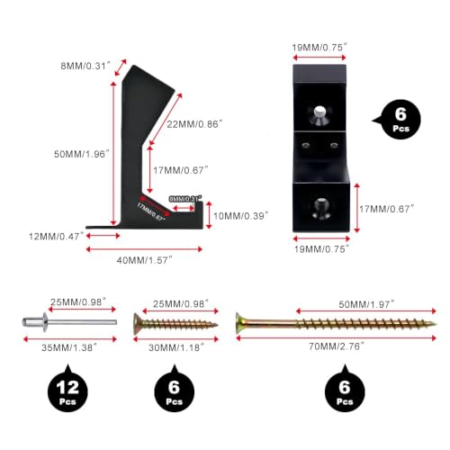 Floor Squeak Fix Kit – 6Pk, Black, for 5/8"+ Subfloor