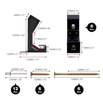 Floor Squeak Fix Kit – 6Pk, Black, for 5/8"+ Subfloor