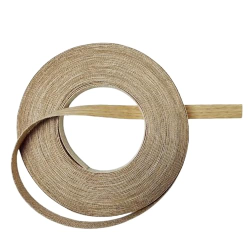 Real White Oak Wood Veneer Edge Banding Roll, 1/2 Inch ×50ft,Preglued Iron On Edging Band with Hot Melt Self Adhesive-Edgebanding Flexible Wood Tape for Laminate Furniture Repair