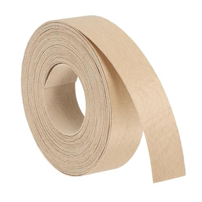 uxcell 1 Inch x 25ft Wood Veneer Edge Banding, Pre-Glued Flexible Beech Edging Strips, Iron on with Hot Melt Adhesive Wood Tape for Cabinet Repair and Furniture Restoration - size: 1 Inch x 25ft