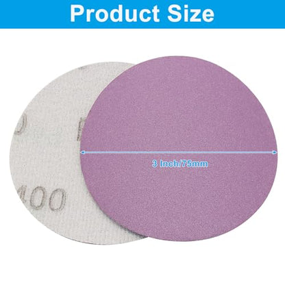3 Inch 400 Grit Wet Dry Sandpaper, 50 Pcs Sanding Disc - style: Grit 400