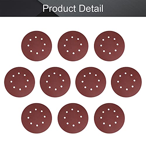 Utoolmart 10pcs 7 Inch 8 Hole Hook and Loop Sanding Disc 1500Grit Flocking Sandpaper for Random Orbit Sander - size: 1500 Grit