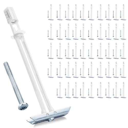 Heavy Duty Drywall Anchor Bolts with 1/4"-20 Fastener Suitable for TV Mounting Hollow Wall Anchor Bolt Screw Kit Supports Up to 270 lbs Each on 1/2 Inch Drywall Pack of 50 - size: 1/4"-20：Pack of 50