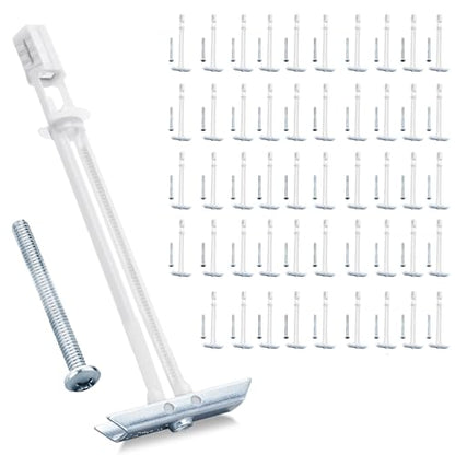 Heavy Duty Drywall Anchor Bolts with 1/4"-20 Fastener Suitable for TV Mounting Hollow Wall Anchor Bolt Screw Kit Supports Up to 270 lbs Each on 1/2 Inch Drywall Pack of 50 - size: 1/4"-20：Pack of 50