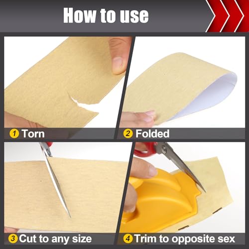 BOSHCRAFT 80 Grit PSA Longboard Sandpaper, 20-Yard Long Continuous Roll 2-3/4" Wide Self-Adhesive Sanding Paper for Auto Body Woodworking Metalworking - size: 80 grit