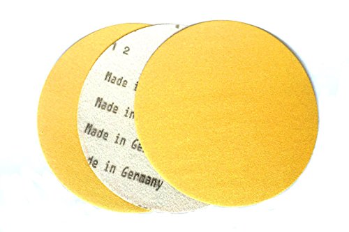 9 inch Sanding Discs Hook and Loop Round Sand Paper Disc, Gold Aluminum Oxide No Hole Hook and Loop Sanding Discs, 320 Grit Sandpaper Auto Body Sandpapers for Wood, Paint, Metal & Plastics, 25 Pack - color: 320, size: 25 Pack