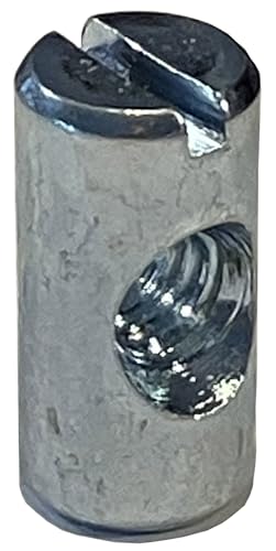 1/4"-20 Thread 3/4" High x 3/8" Diameter (Nominal Dimensions) Steel Cross Dowel Barrel Nuts 10 per Package