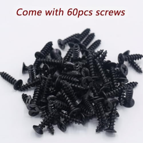 20-Pack Steel T-Shape Mending Plate Corner Brace 1.57 Inch for Wood - size: T Black 40x40 mm