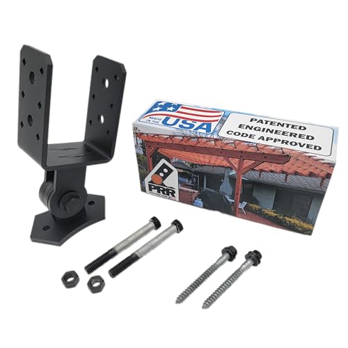 The Official Patio Roof Riser - LO-PRO - Engineered & Code Approved - Made in the USA - Fits Nominal 4X Beams (3.625" Bucket) - Pergola Roof Riser Hardware - size: Nominal (3.625" Bucket)