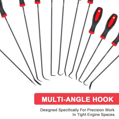 Keze 12 Pcs Pick and Hook Tool Set - color: Black-12 Hook and Pick Set