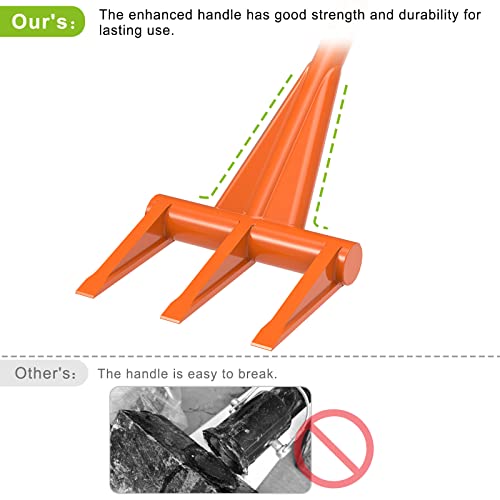 Dolibest 56'' Demo Bar, Heavy Duty 3-Tine Wrecking Bar with Ergonomic Handle for Efficient Wooden Demolition and Renovation, All-Steel Construction - color: 3-tine 56''-b