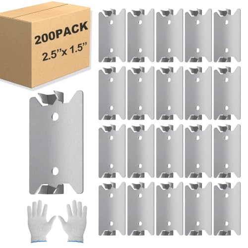 200 PCS Nail Plates for Wood Studs, 2.5 x 1.5 In Nail Guards for Wood Studs