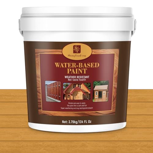 Light Natural Oak Advanced 5 Gallon Wood Sealant & Finish | Enhances Wood Grain | Flexible, Crack-Resistant Coat for Inside/Outside Terrace and Fence,Planting Boxes,Non-Toxic - color: Light Natural Oak, size: 5 Gallon