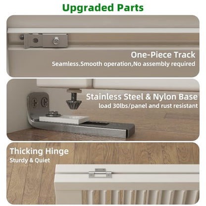 Bifold Door Hardware Kit with 30-Inch One-Piece Track, Bi-fold Closet Door Track Kit Bifold Closet Door Hardware Kit Folding Door Hardware Repair Replacement Tool Kit - size: 30''Track(1x30''Track)
