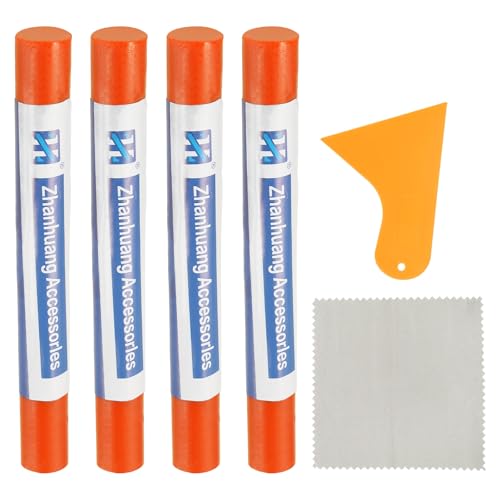 uxcell 4Pcs Wood Filler Sticks,Wood Repair Kit,Tangerine - color: Tangerine