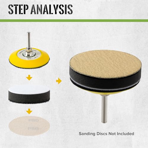 5 Pack 3 Inch Hook and Loop Sanding Backing Pad with 1/4 Inch Drill, Sanding Attachment for Drill, Air Die Grinder Sander Grinding Rotary Tool - style: 5 pack 3 inch pad with 1/4 inches Shank