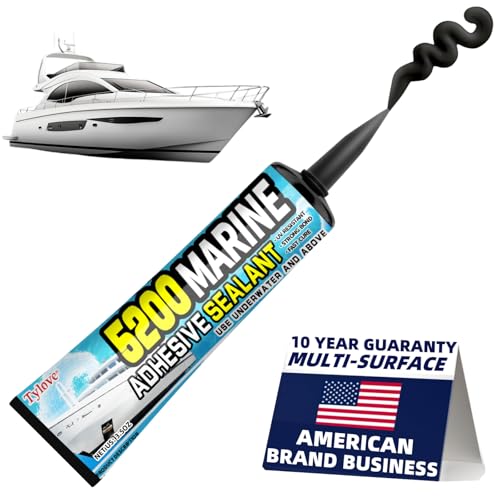 5200 Marine Sealant Adhesive Fast Cure - Permanent, Watertight Bonding and Sealing - UV Resistant, Above & Below Waterline- for Boats, Hulls, Decks & RVs,Pond Sealant 3oz (1Pack Black) - color: 1Pack Black