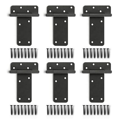 6 Pack 6" Door Hinges,280 Lbs Capacity Heavy Duty Gate Hinges - size: 6"- 6 pcs-Matte black