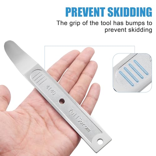 4140 Pry Tool,Pry Bar Trim Removal Tool,Pocket Pry Bar,Automotive Trim Removal Tool Kit,Aircraft Trim Removal Pry Tool,Interior and Exterior Trim Removal Kit for Planes - size: silver 1pc