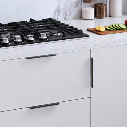 Matte Black Cabinet Pulls Finger Edge Pulls 6-1/4 Inch 10 Pack - size: 6.3 Inch(160mm) Center-to-Center