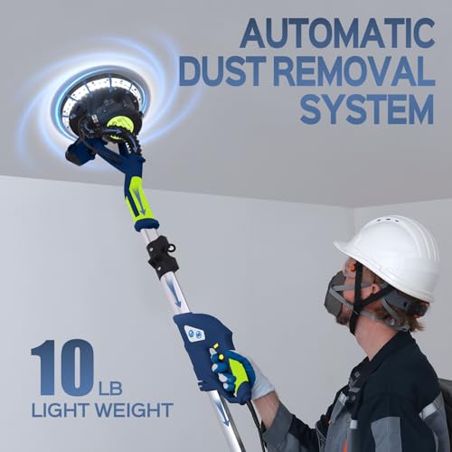 Drywall Sander, 2025 Upgraded 8-Amp Popcorn Ceiling Removal Tool, Blue - color: Dark Blue