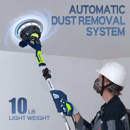 Drywall Sander, 2025 Upgraded 8-Amp Popcorn Ceiling Removal Tool, Blue - color: Dark Blue