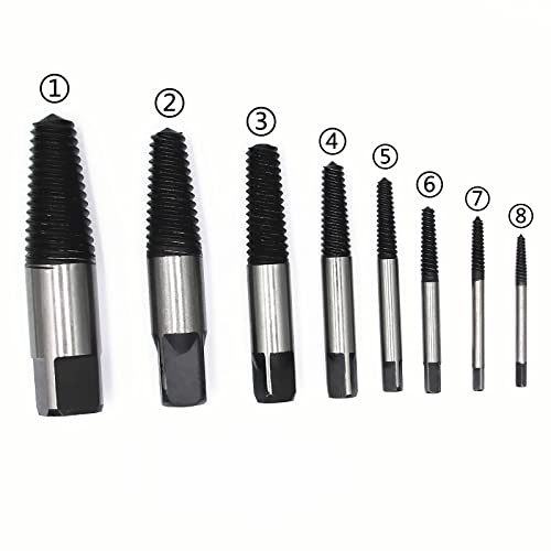 8Pcs Screw Extractor Set,Damaged Screw Broken Extractor Kit